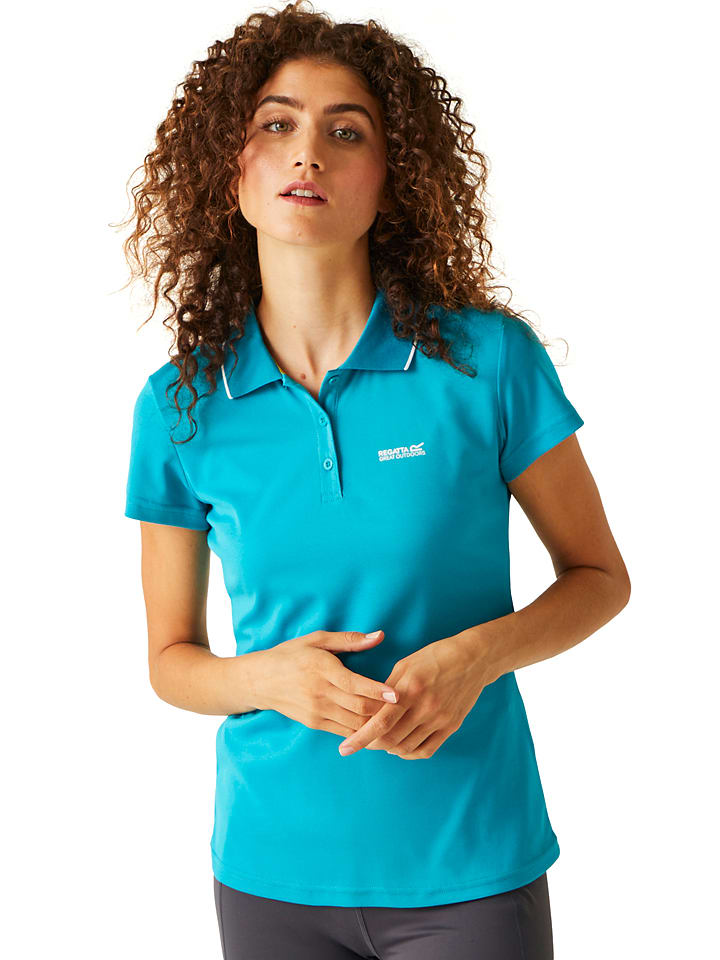 Funkcyjna koszulka polo "Maverick V" w kolorze niebieskim