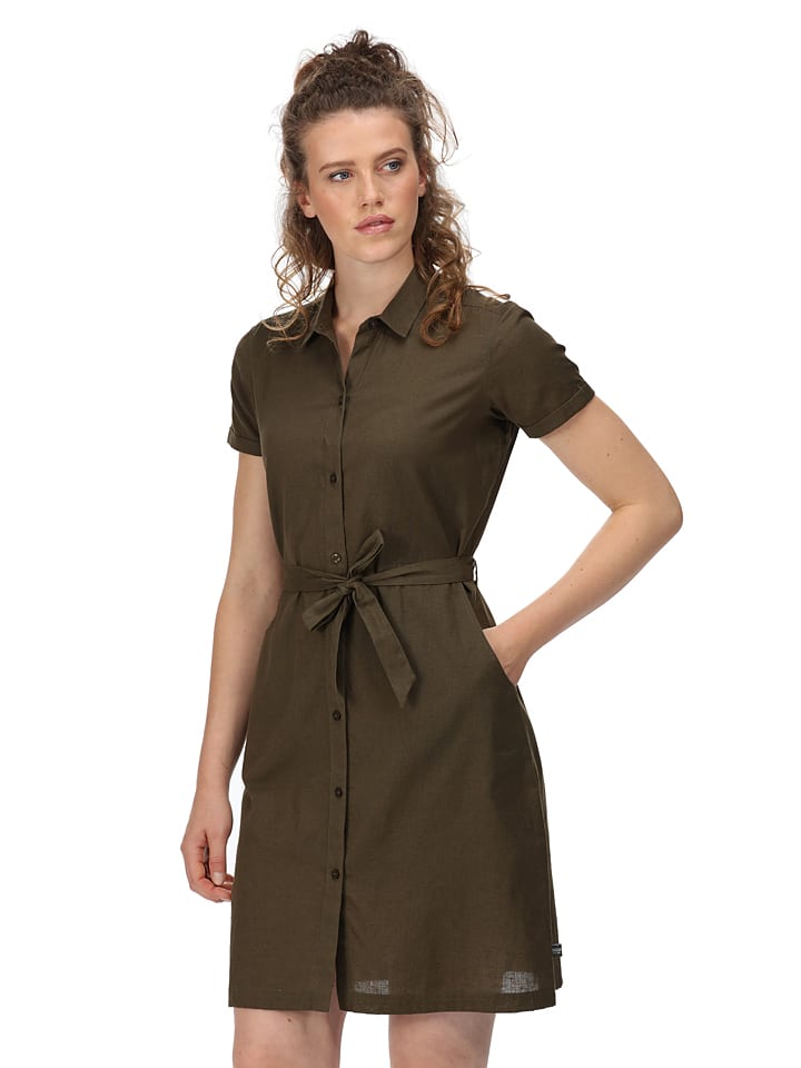 Sukienka "Quinta" w kolorze khaki