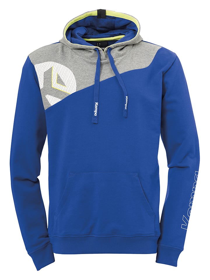 Hoodie "Core 2.0" in Blau/ Grau