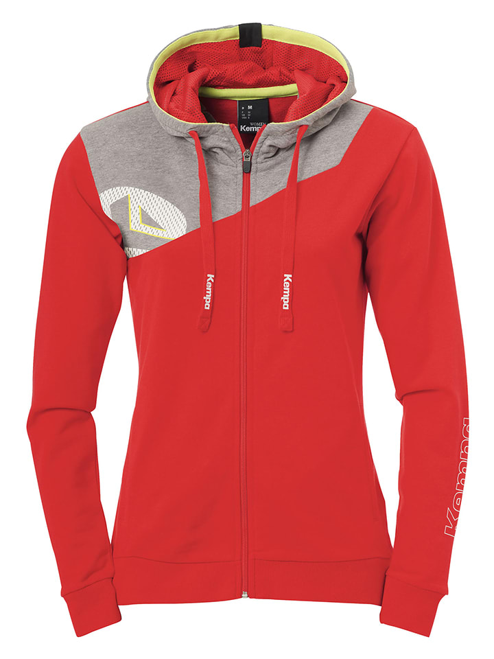 Sweatjacke "Core 2.0" in Rot/ Grau
