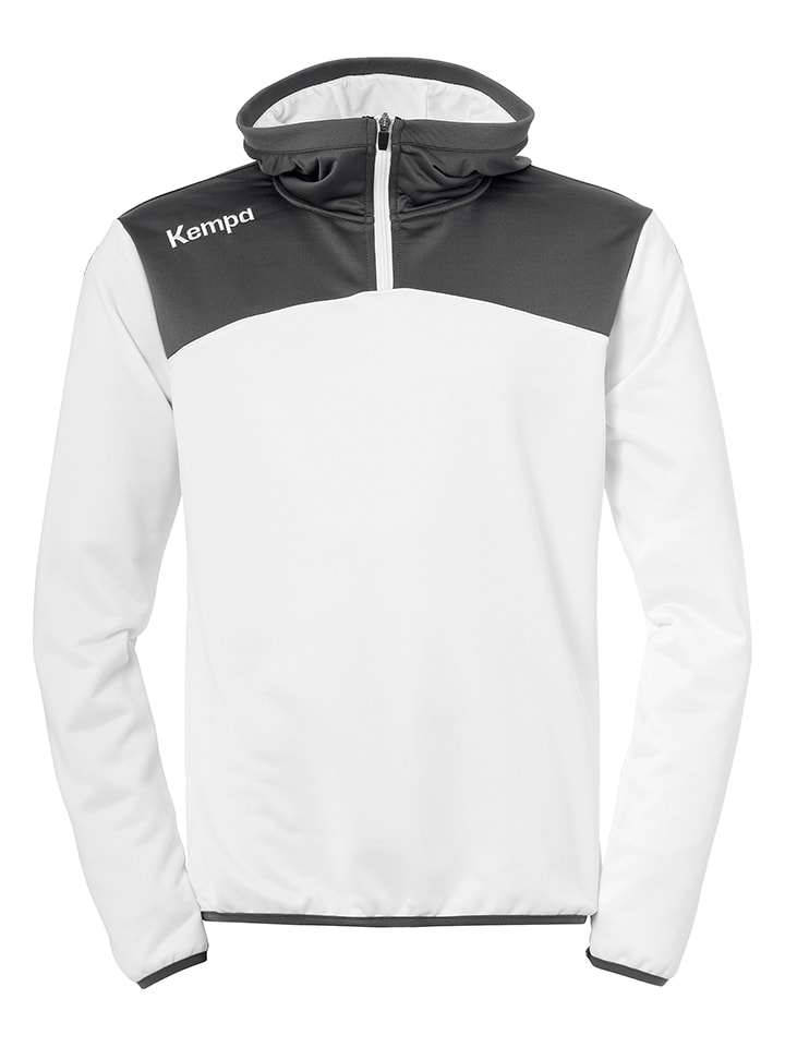 Hoodie "Emotion 2.0" in Weiß/ Anthrazit