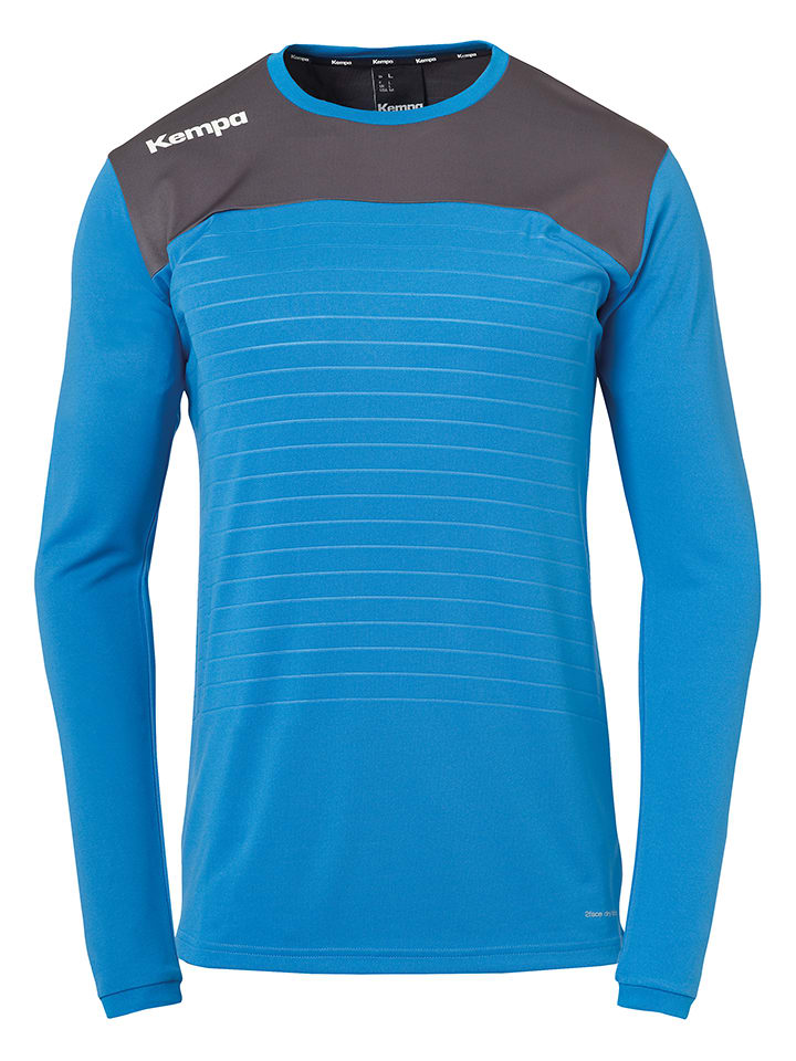 Longsleeve "Emotion 2.0" in Hellblau/ Anthrazit
