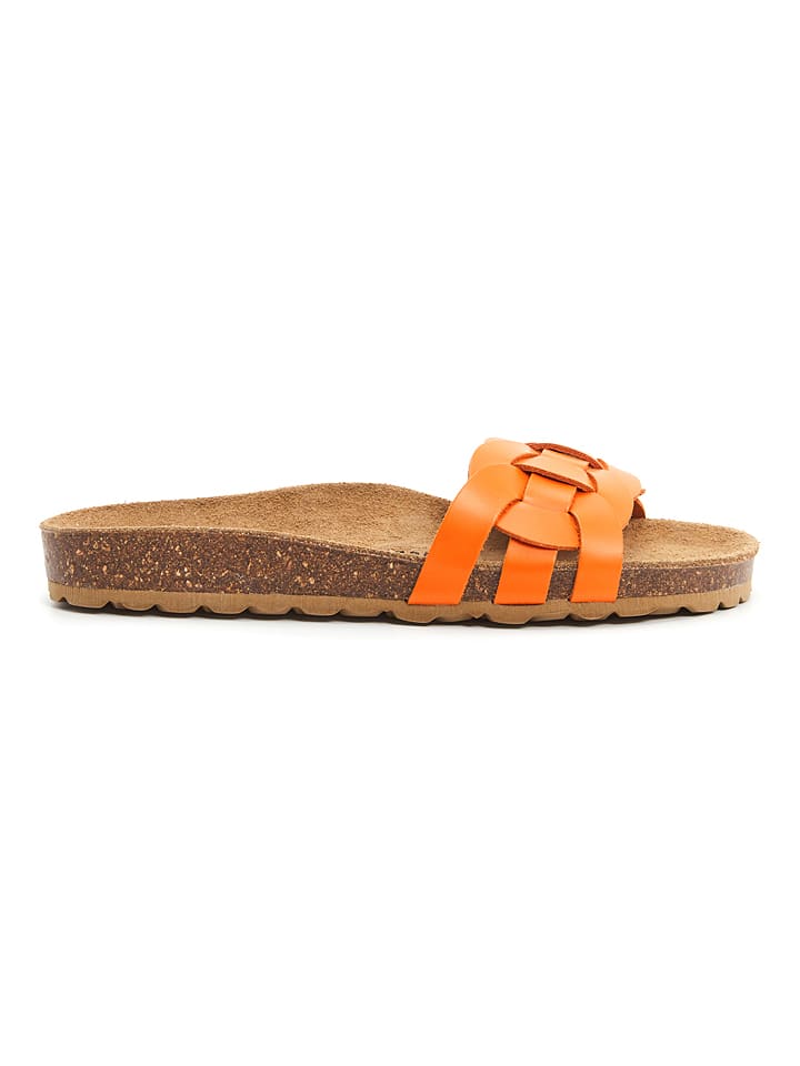 billowy Leren slippers oranje goedkoop kopen limango
