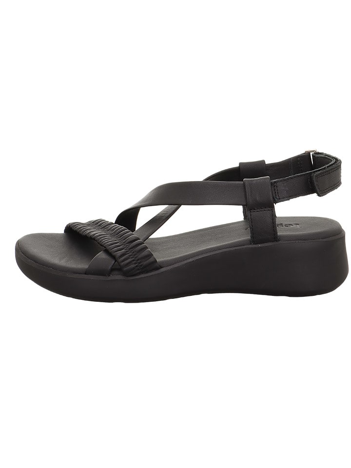 Leder-Sandalen "Easy" in Schwarz