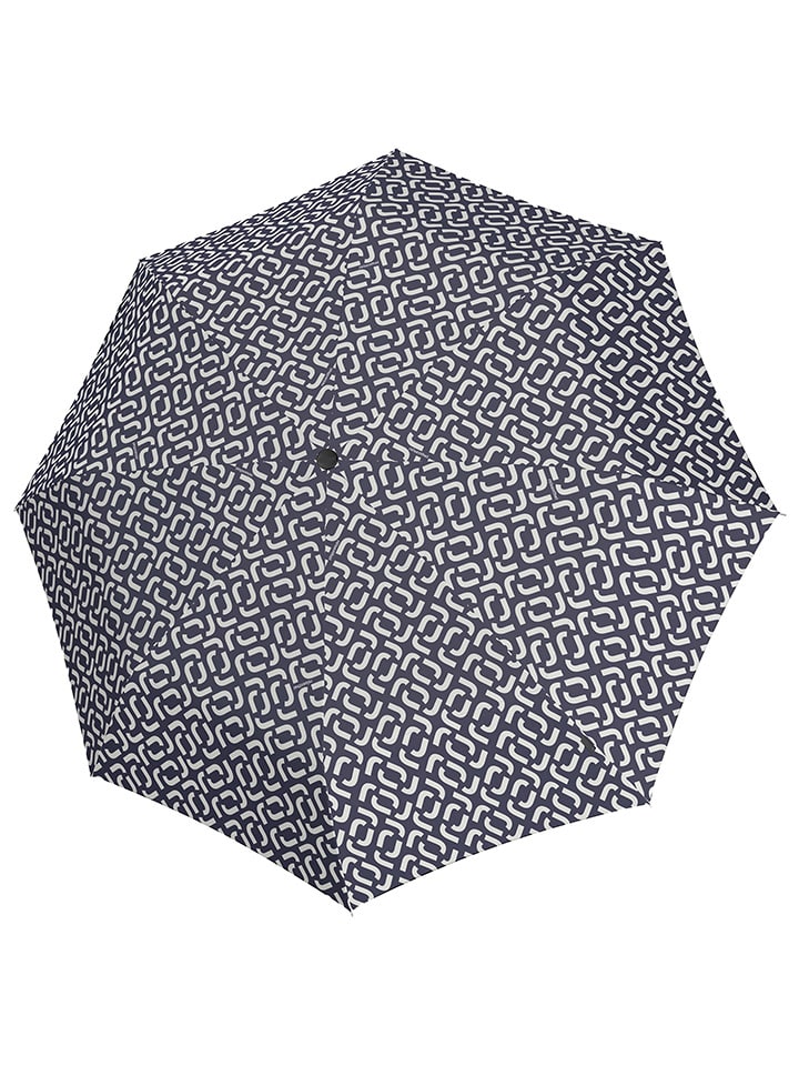 Regenschirm "Duomatic" in Dunkelblau/ Weiß