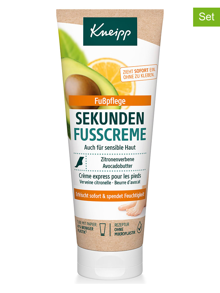 4er-Set: Sekunden-Fußcreme, je 75 ml