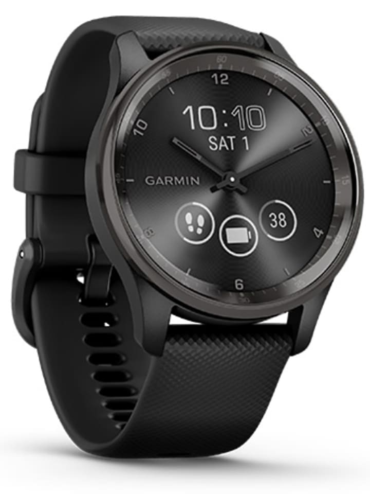 Black hybrid watch top