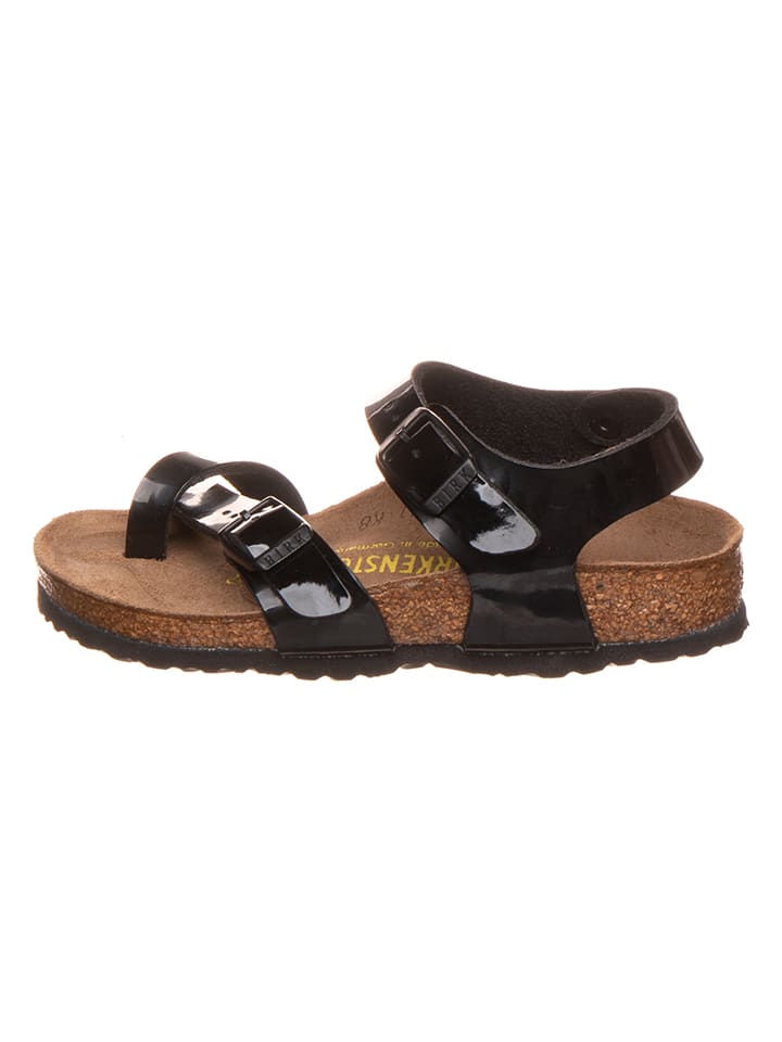 Leder Sandalen Taormina in Schwarz