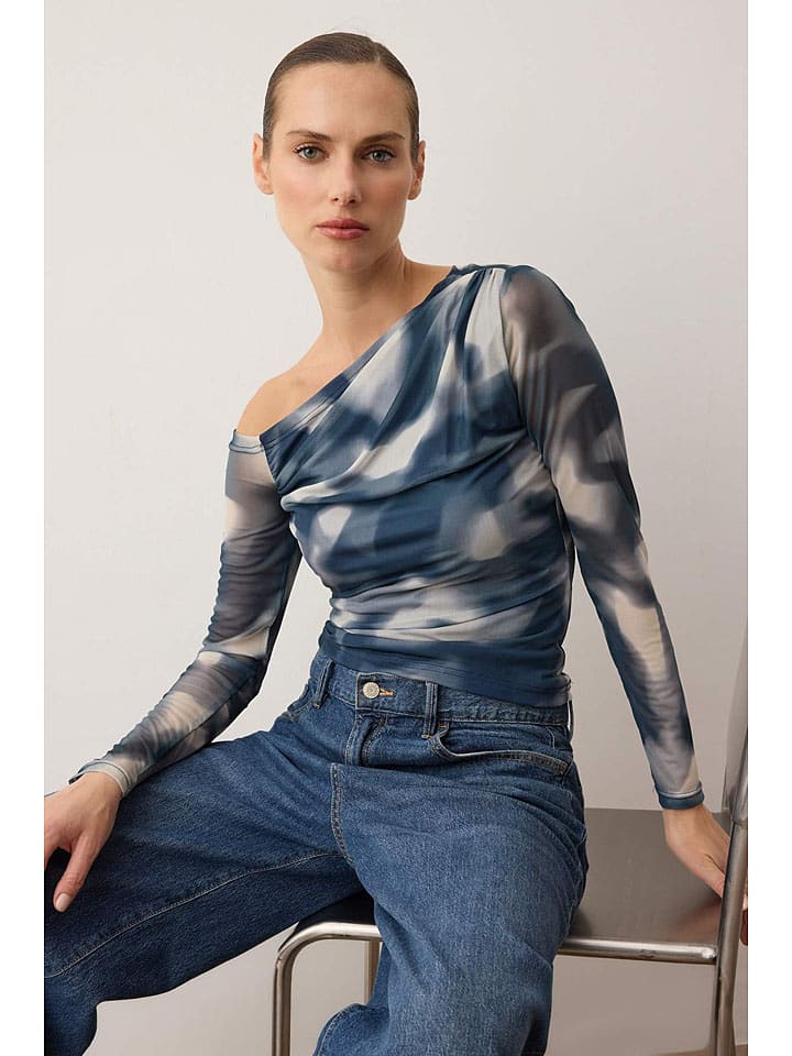 Bluse in Blau