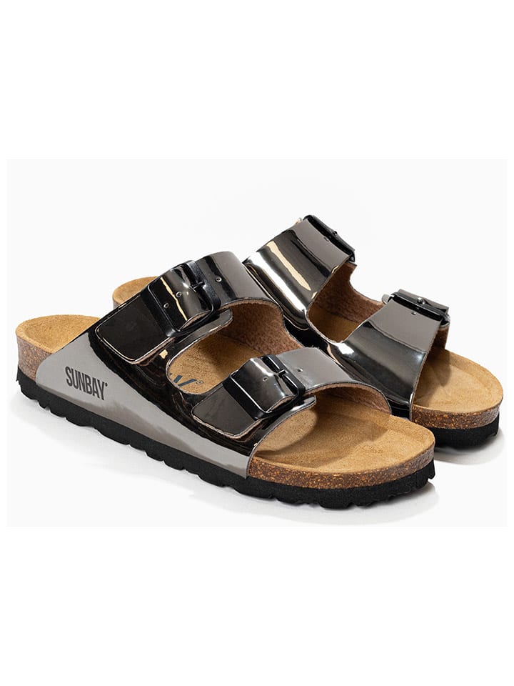 Slippers "Trefle" zilverkleurig