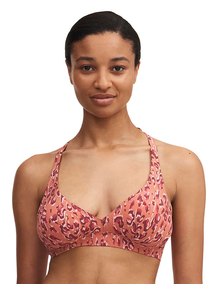 Bikini-Oberteil in Orange/ Rosa