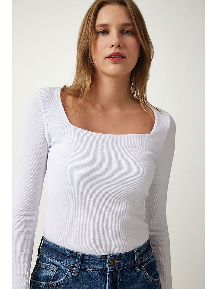 Longsleeve in Weiß