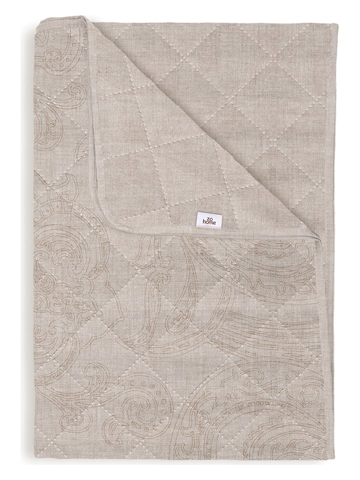 Tagesdecke "Paisley di Lino" in Beige