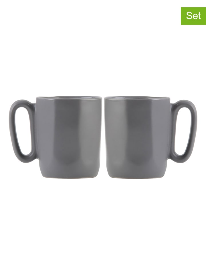 Kubki (2 szt.) w kolorze szarym - 80 ml