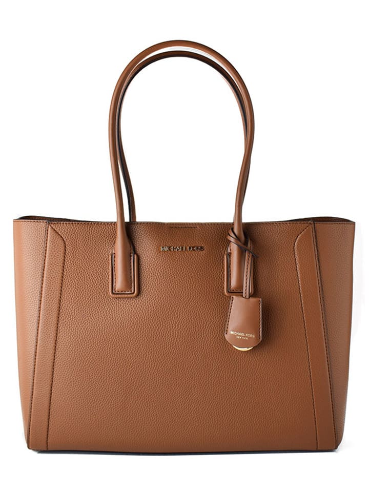 Michael Kors Leren schoudertas bruin B 38 x H 30 x D 14 cm goedkoop kopen limango