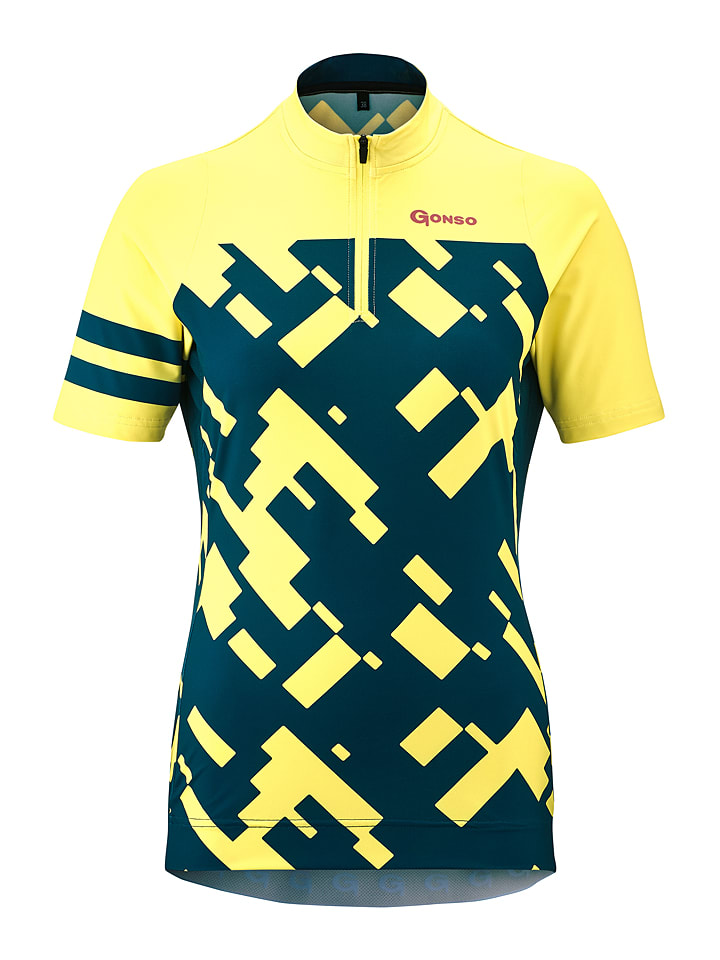 Fahrradshirt "Ceniga" in Dunkelblau/ Gelb