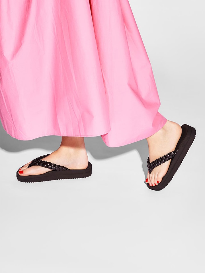 Zehentrenner "Wedgy*weave" in Schwarz
