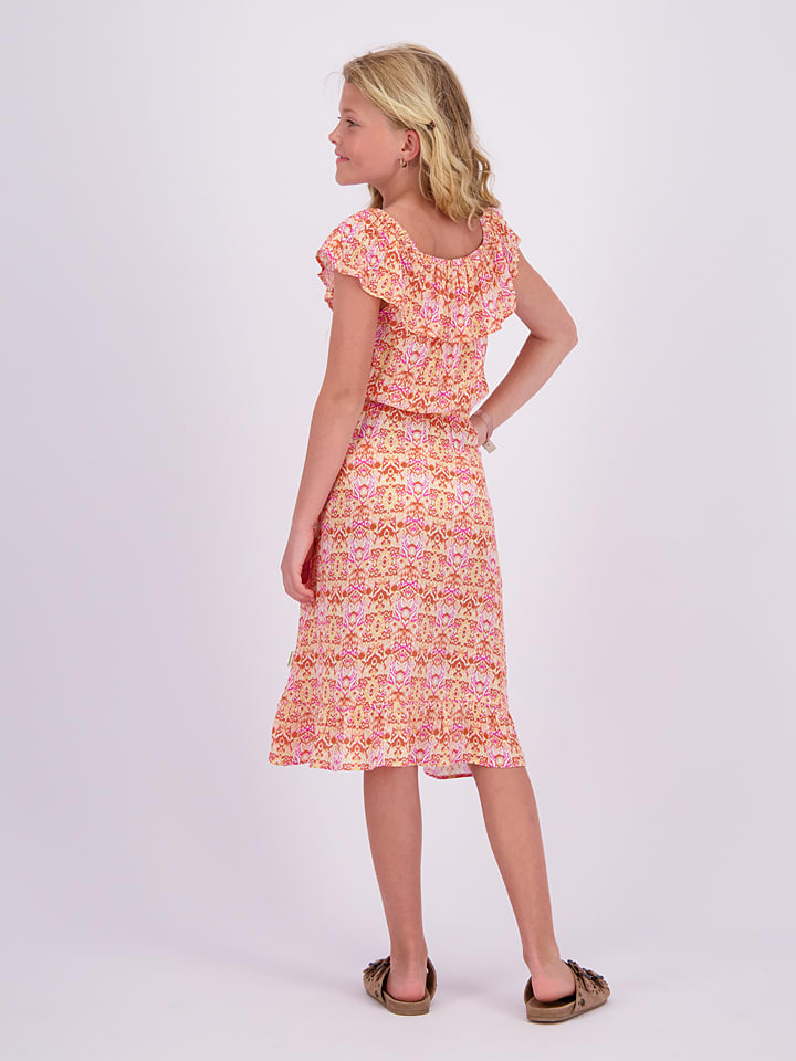 Vingino Jurk Peninah oranje roze goedkoop kopen limango