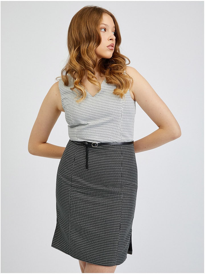 Kleid in Schwarz/ Weiß