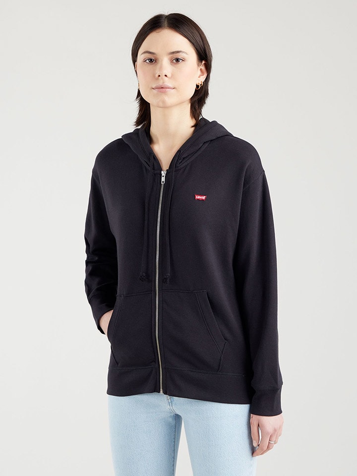 Sweatjacke in Schwarz