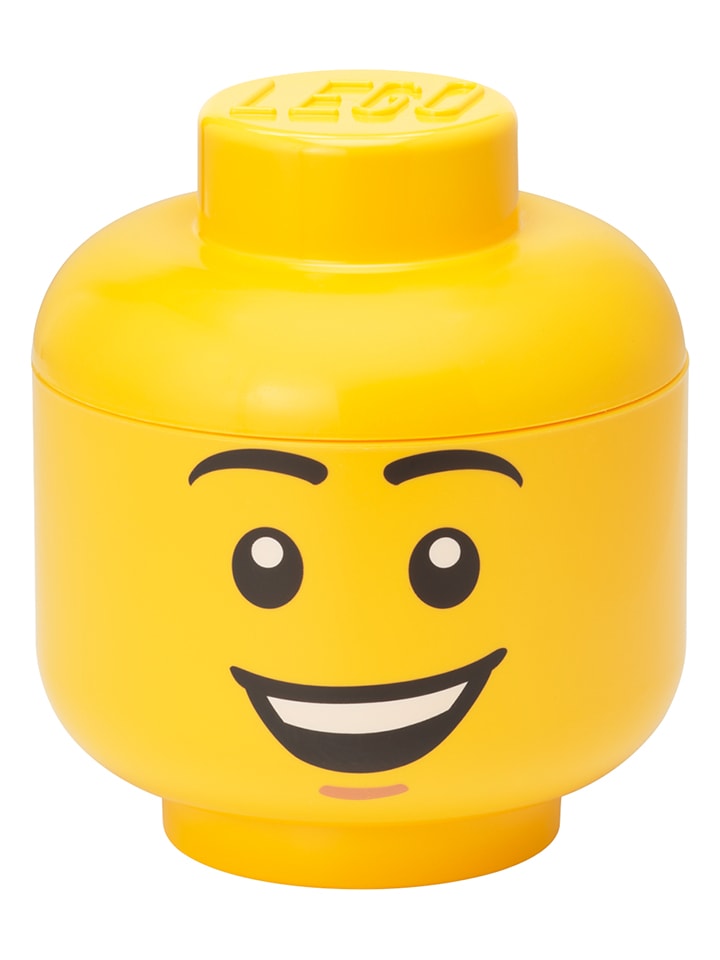 Pojemnik "Happy Boy" w kolorze żółtym - wys. 18,5 x Ø 16 cm
