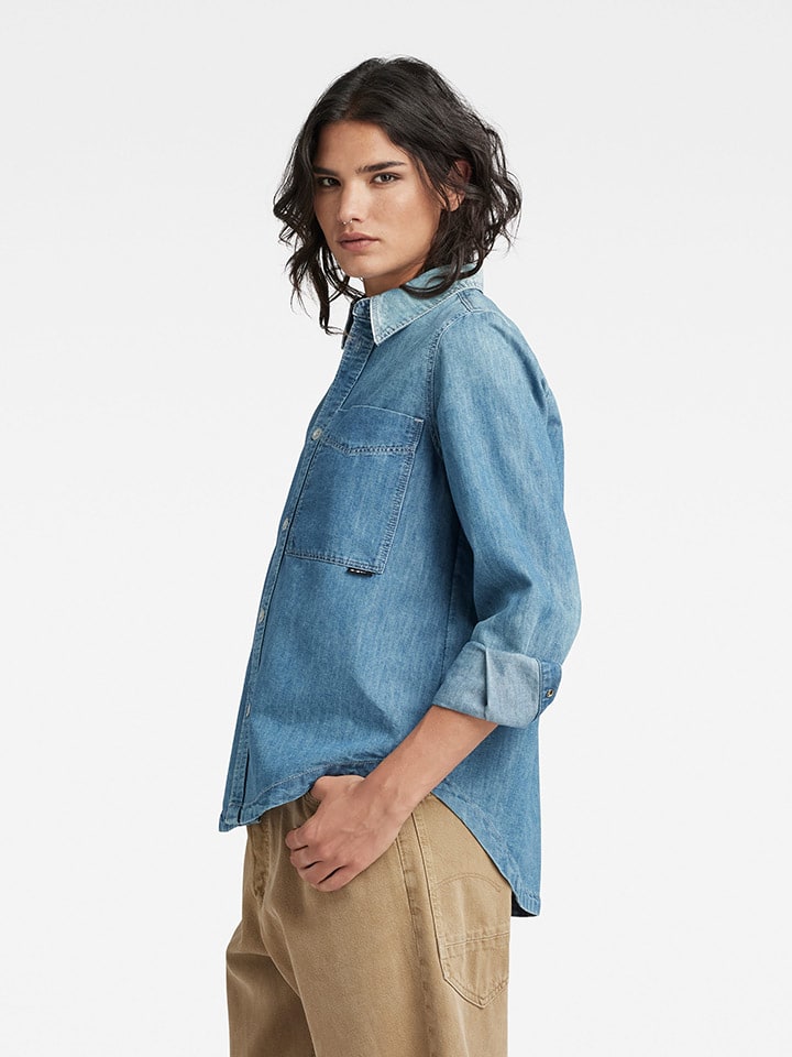 G Star Spijkerblouse blauw goedkoop kopen limango