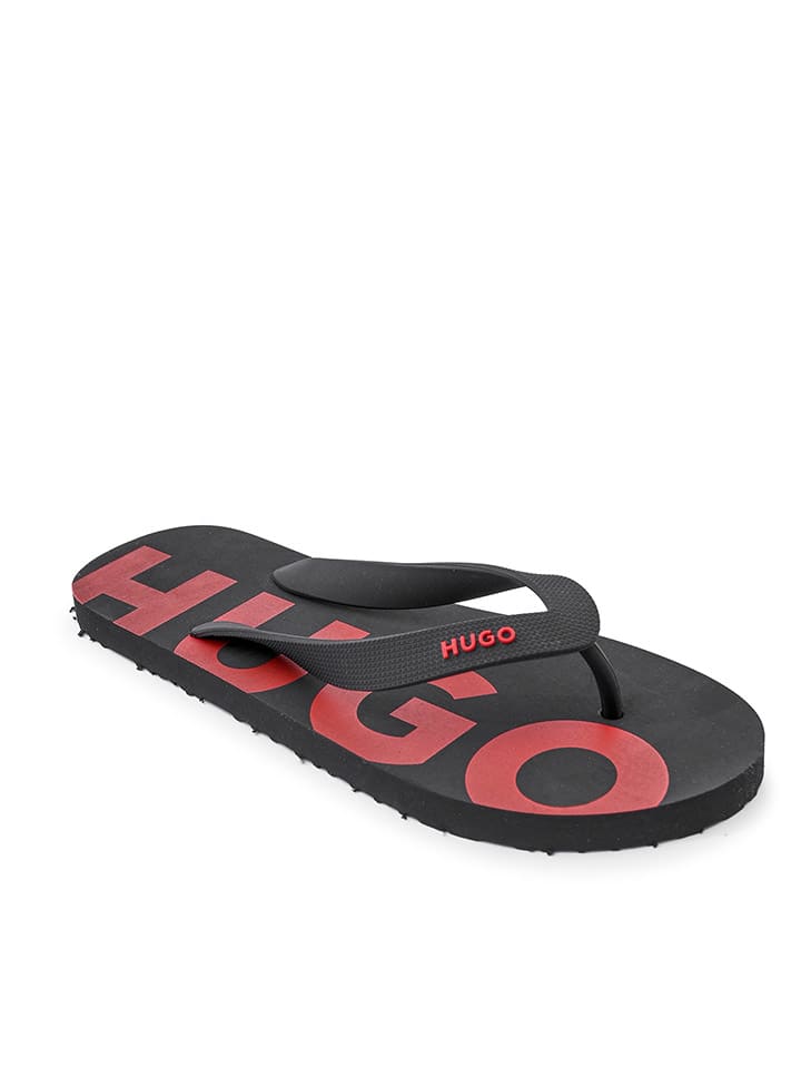 Hugo Boss Teenslippers Arvel zwart rood goedkoop kopen limango