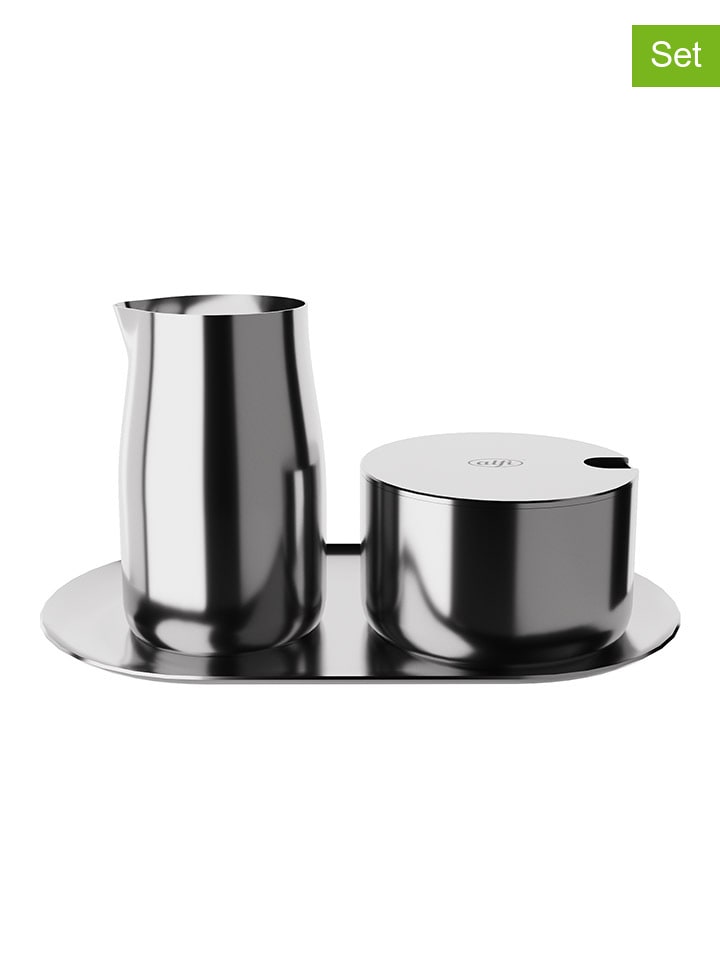 3tlg. Milch- und Zucker-Set in Silber