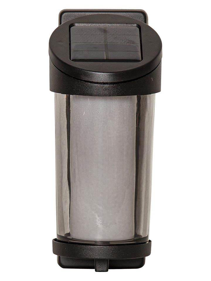 LED-Solar-Wandleuchte "Alippa" in Schwarz - (H)21 x Ø 8,5 cm