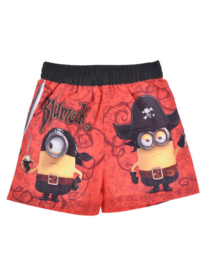 Szorty kąpielowe "Minions" w kolorze żółto-czerwonym