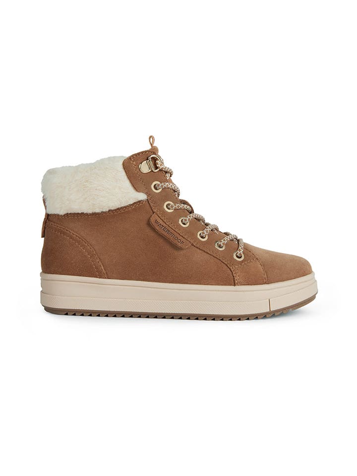 Winterboots "Rebecca" lichtbruin/wit