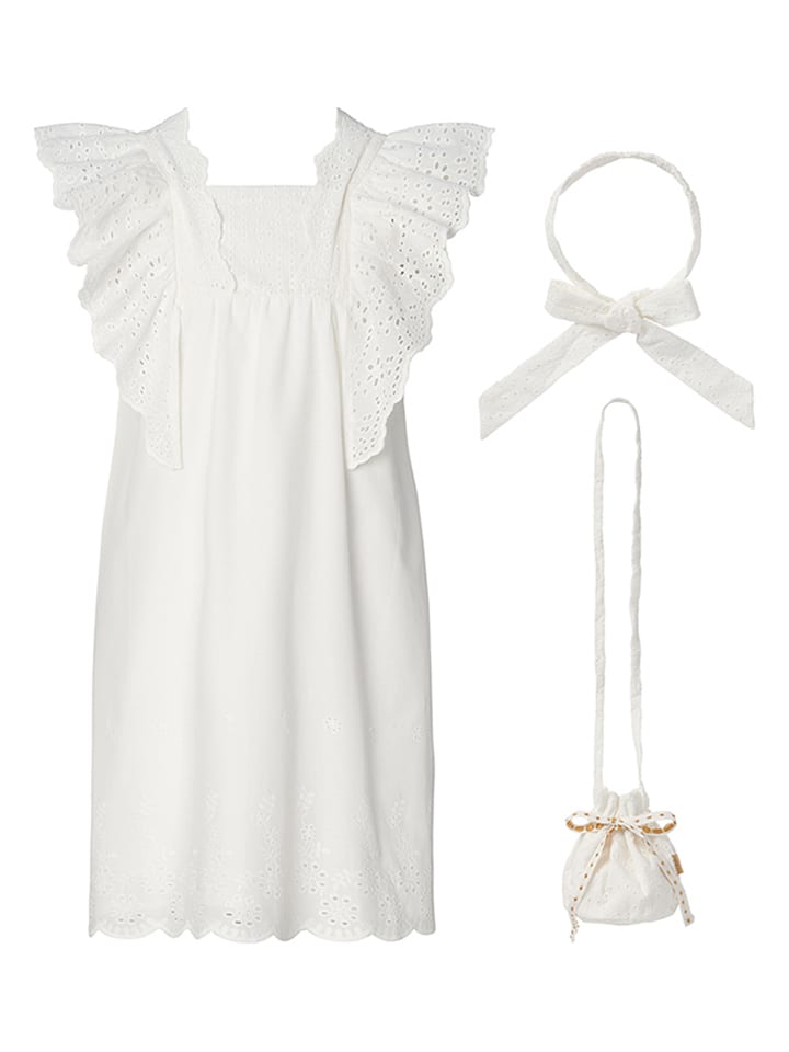 3tlg. Outfit in Weiß