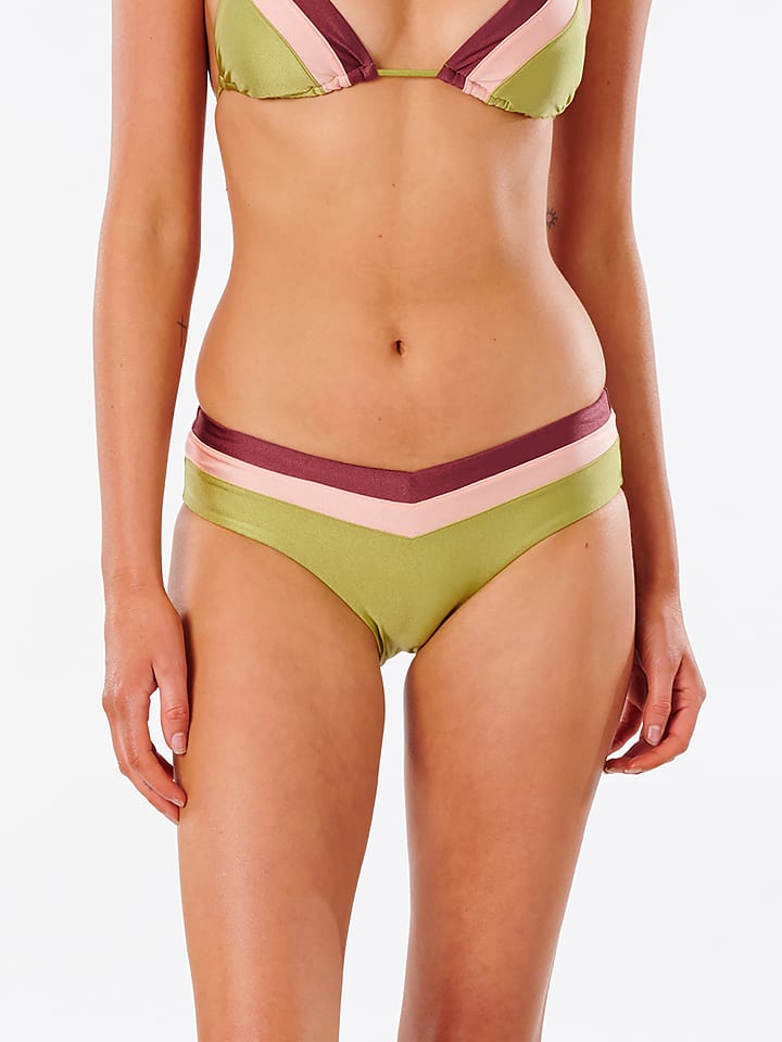 Bikinislip "Tallows" groen/lichtroze/paars