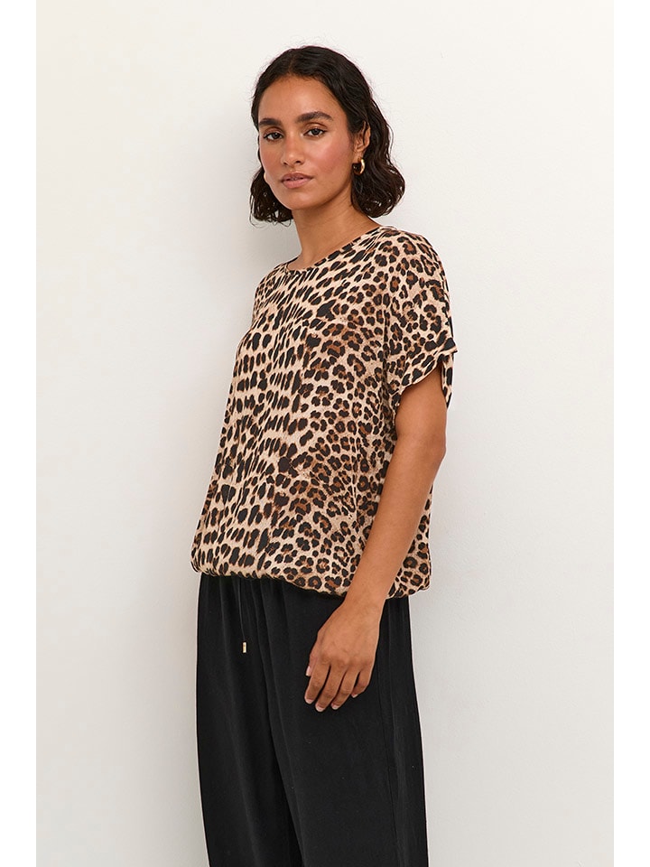 Shirt in Camel/ Schwarz