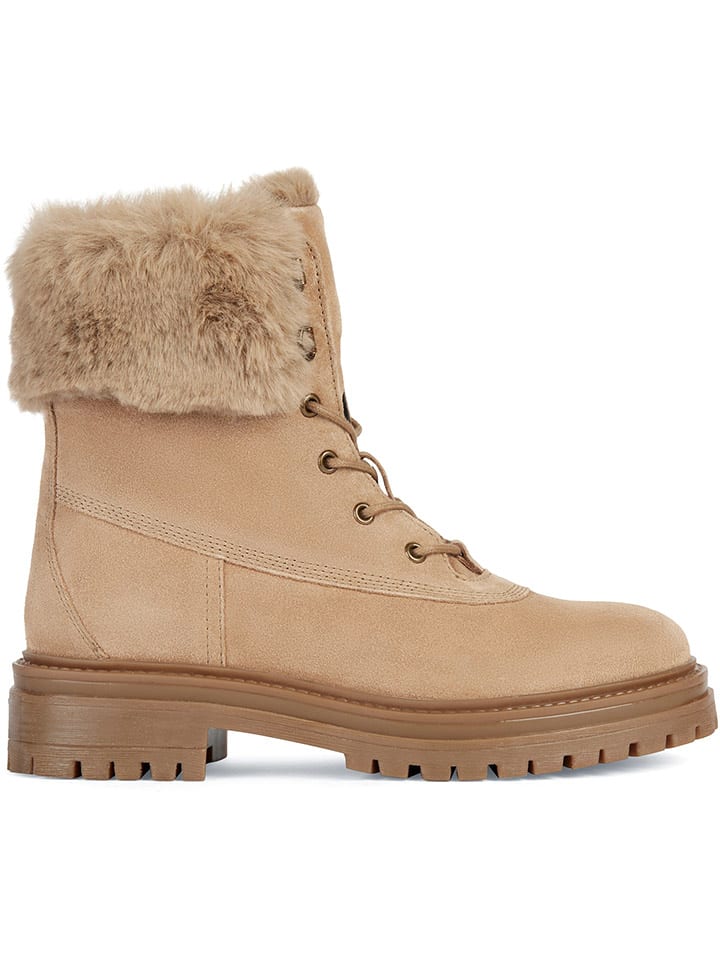 Leren boots "Iridea" lichtbruin