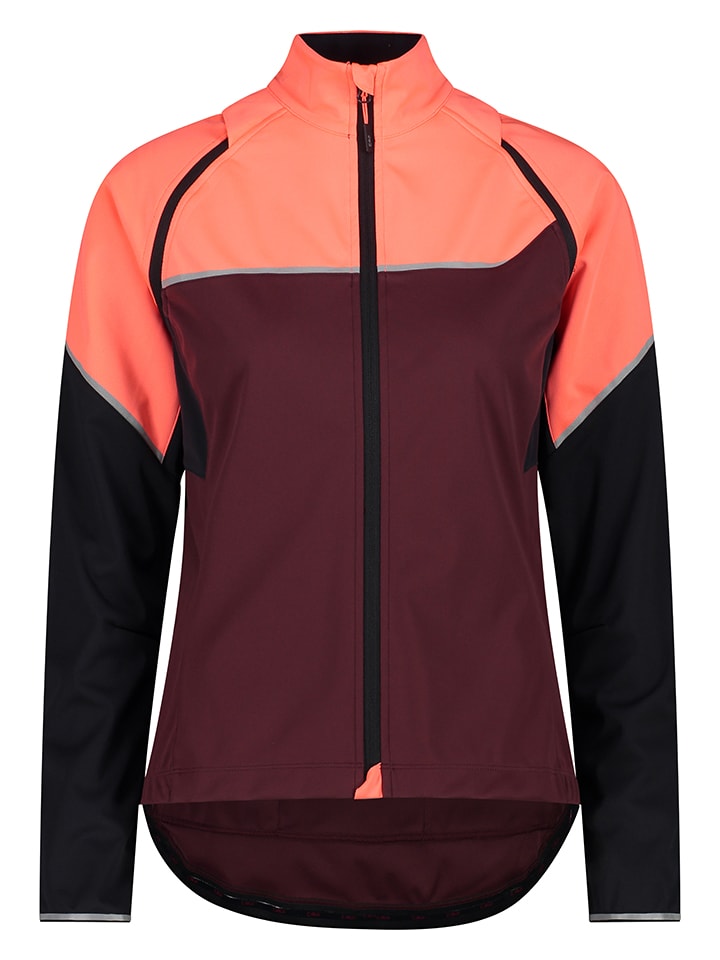 2in1-Softshelljacke in Bordeaux/ Orange