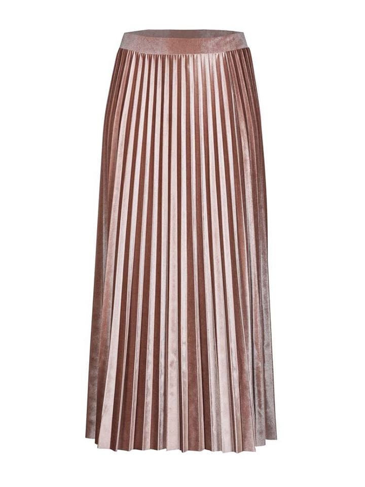 Plisse rok oud roze top