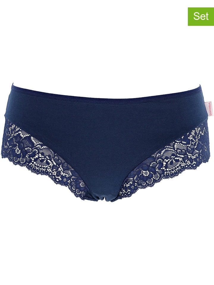 2er-Set: Pantys in Hellblau/ Dunkelblau