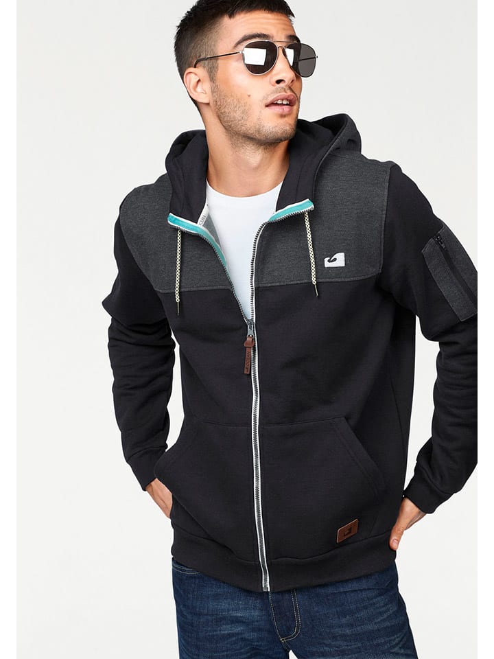 Sweatjacke in Schwarz