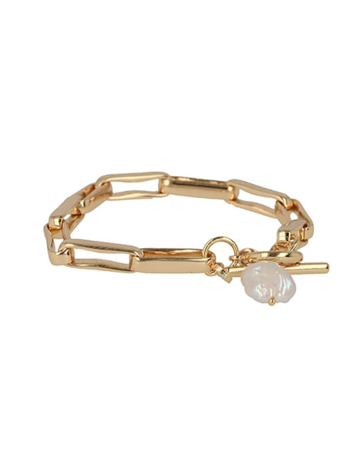 Vergulde armband met Swarovski parels