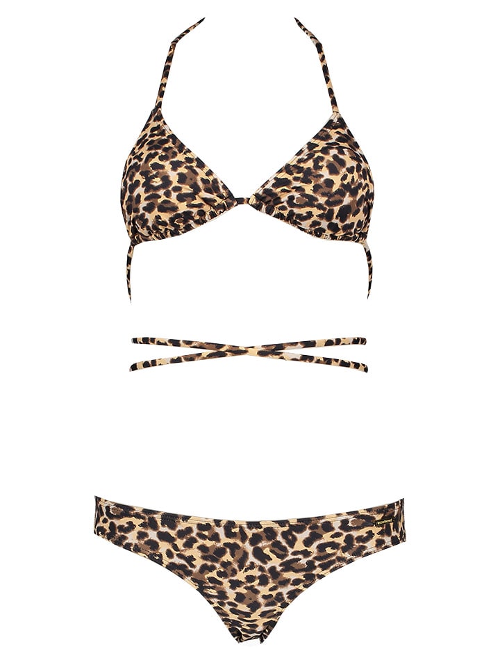 Bikini in Beige/ Schwarz