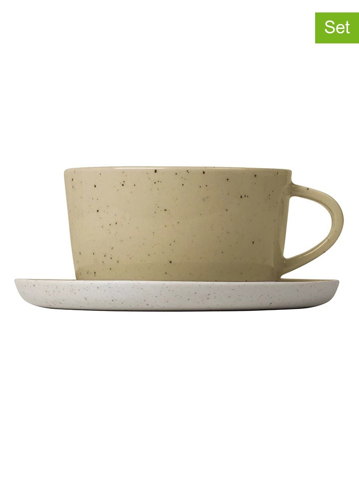 2-delige set: koffiekoppen "Savannah" beige - 250 ml
