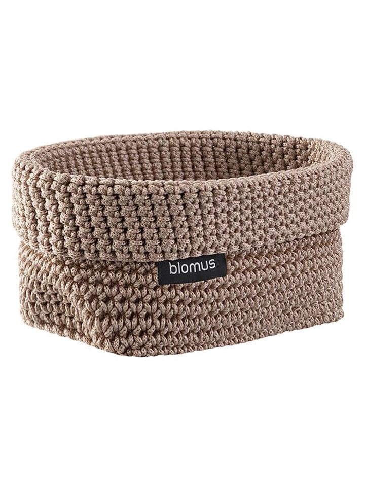 Häkelkorb "Tela M" in Hellbraun - (B)15 x (H)9 x (T)19 cm
