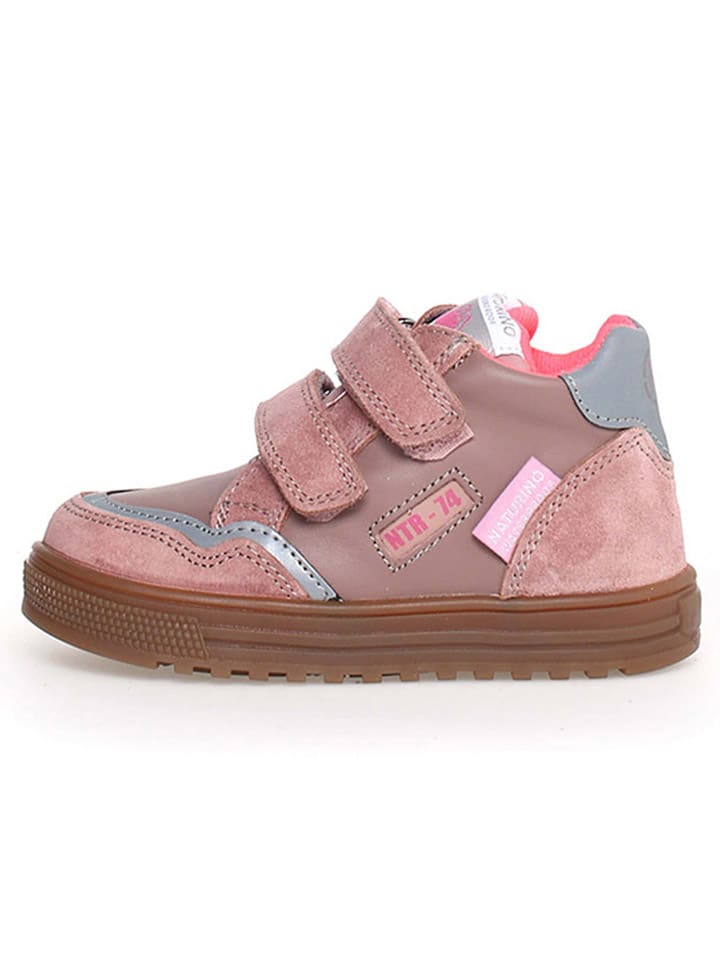 Leder Sneakers Ariton in Rosa Grau