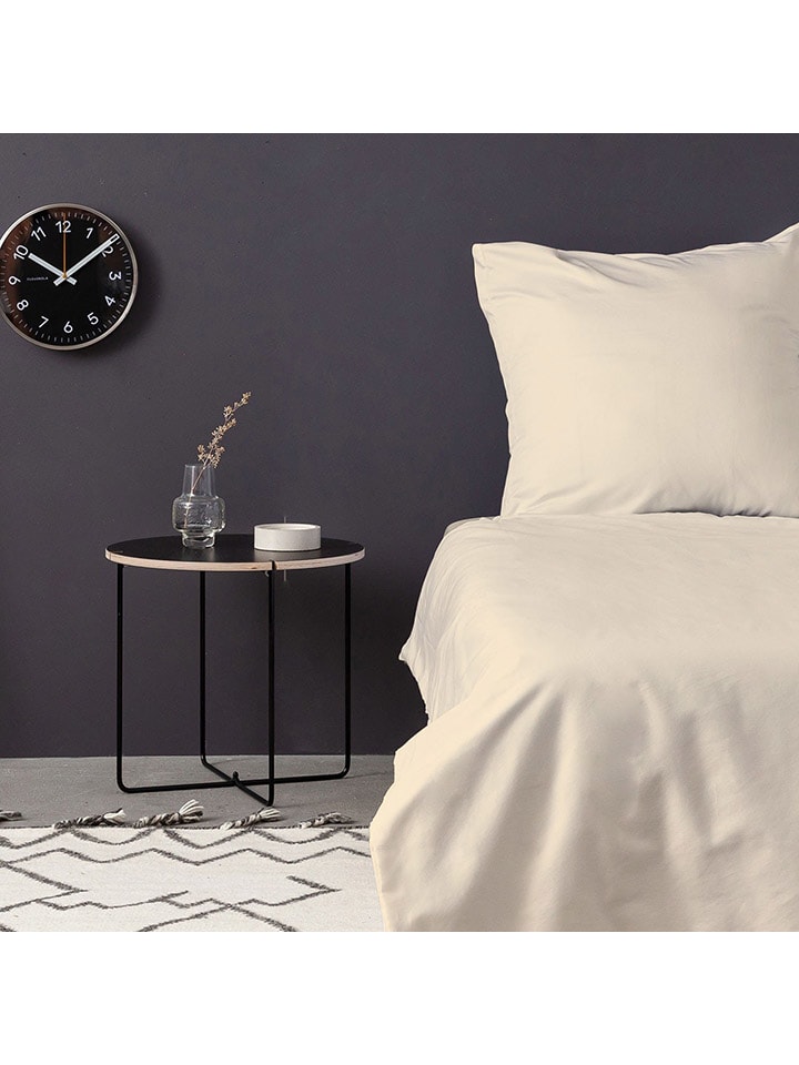 Satijnen beddengoedset crème