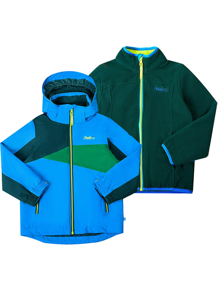 3in1-Funktionsjacke "Ridge" in Blau/ Grün