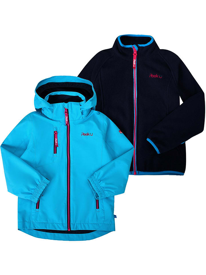 3-in-1 functionele jas "Celeste" blauw/donkerblauw