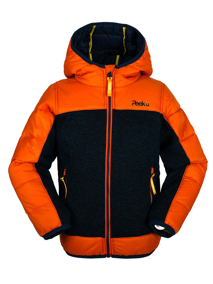 Hybride jas "Lynx" oranje/donkerblauw