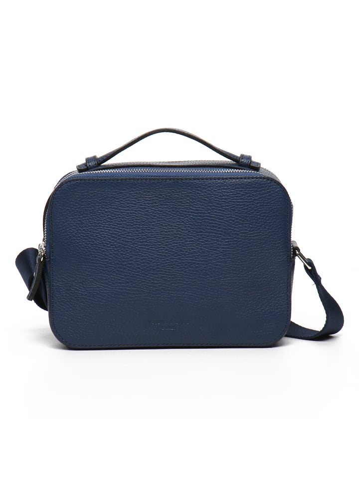 Victor Hugo Paris Leren schoudertas Luca donkerblauw B 23 5 x H 16 5 x D 7 cm goedkoop kopen limango