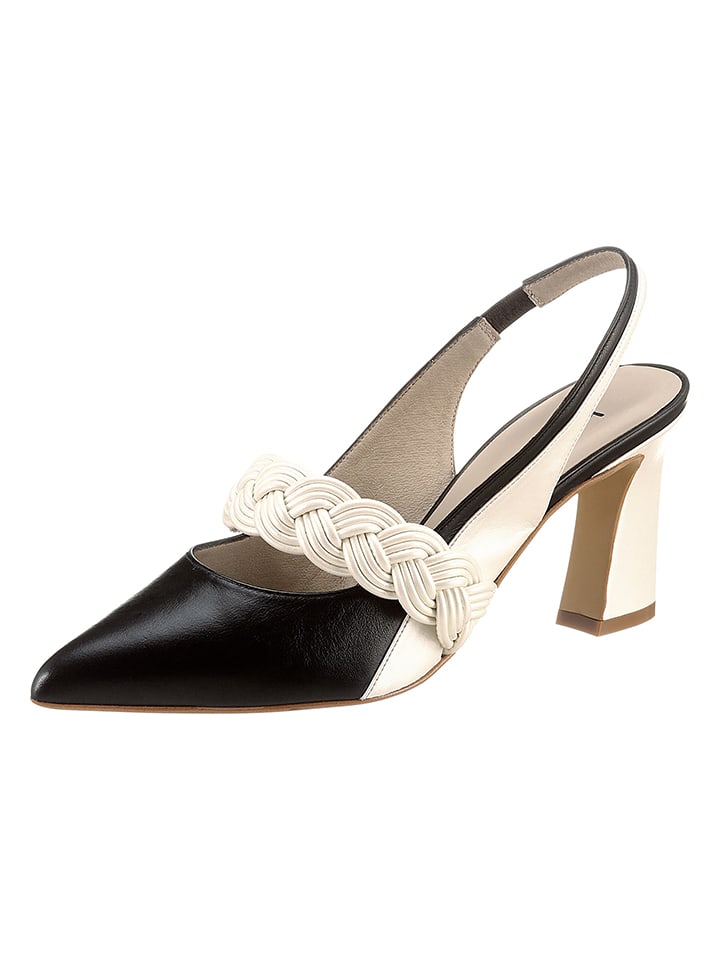 Heine Pumps met riempje zwart creme goedkoop kopen limango